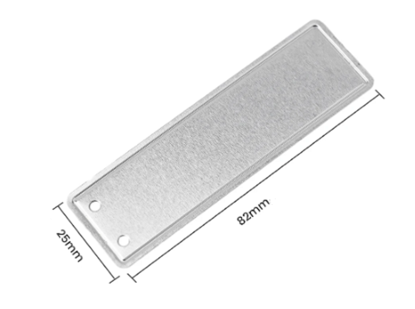 100 Etiquetas de Aluminio 25x82 mm