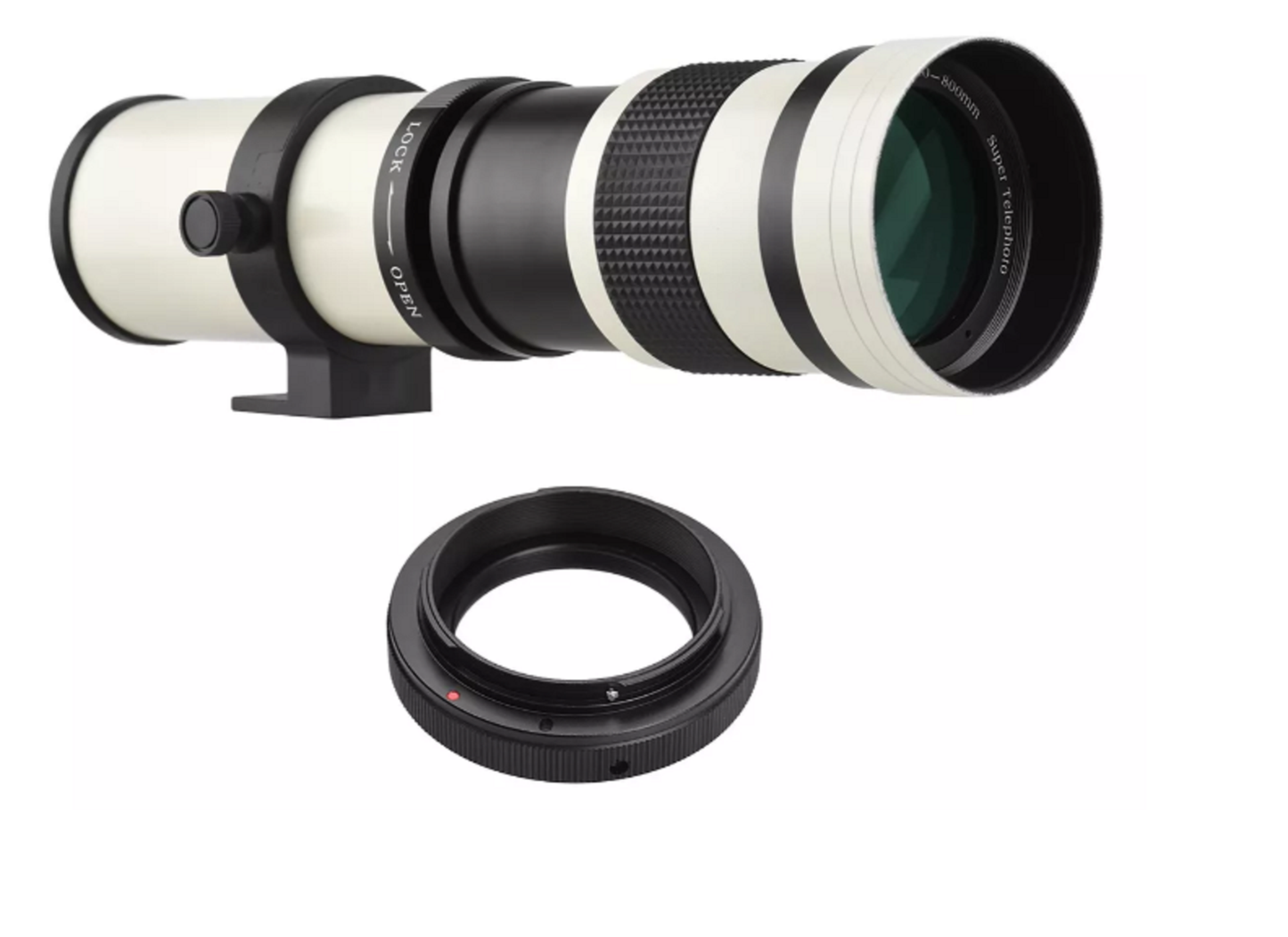 Súper Teleobjetivo Zoom Cámaras Réflex Canon 420-800 Mm Blanco-Negro