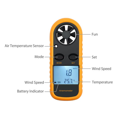Anemómetro Y Termómetro digital Gm816
