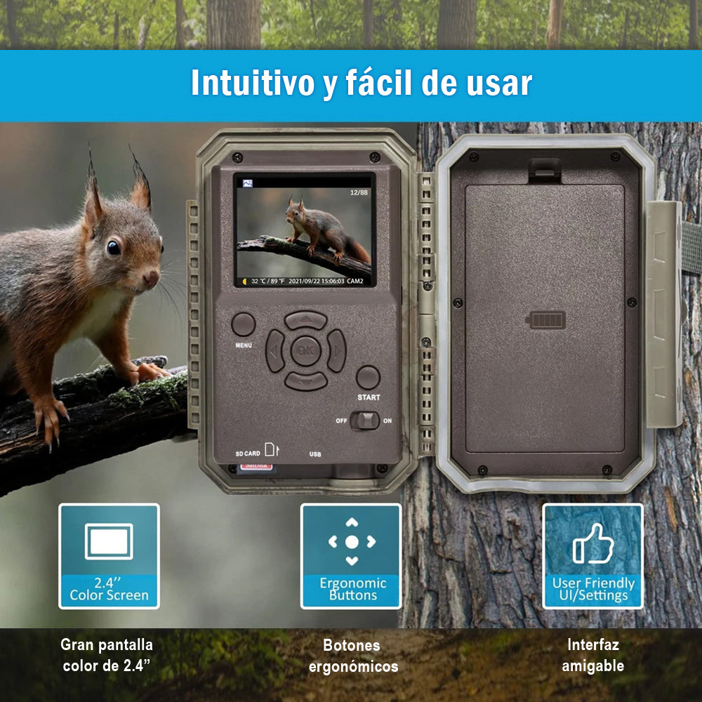 Cámara Trampa GardePro E5S - 32MP - Video HD 1296P