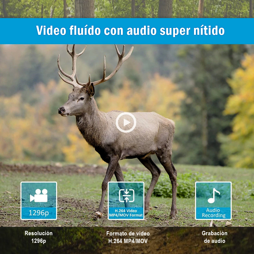 Cámara Trampa GardePro E5S - 32MP - Video HD 1296P