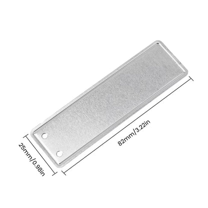 Pack 100 Etiquetas metálicas de Aluminio - 82X25 mm