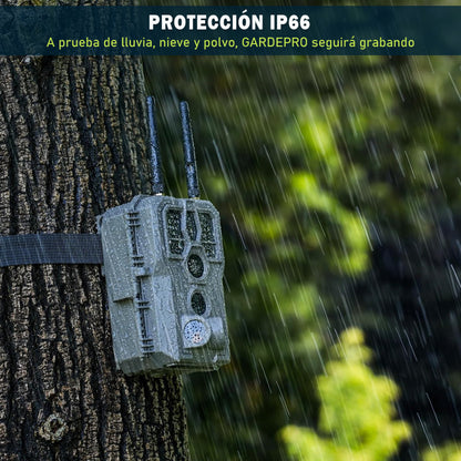 Cámara Trampa GardePro E8 2.0 Pro - 64MP - con Bateria recargable Litio 7800 mAh