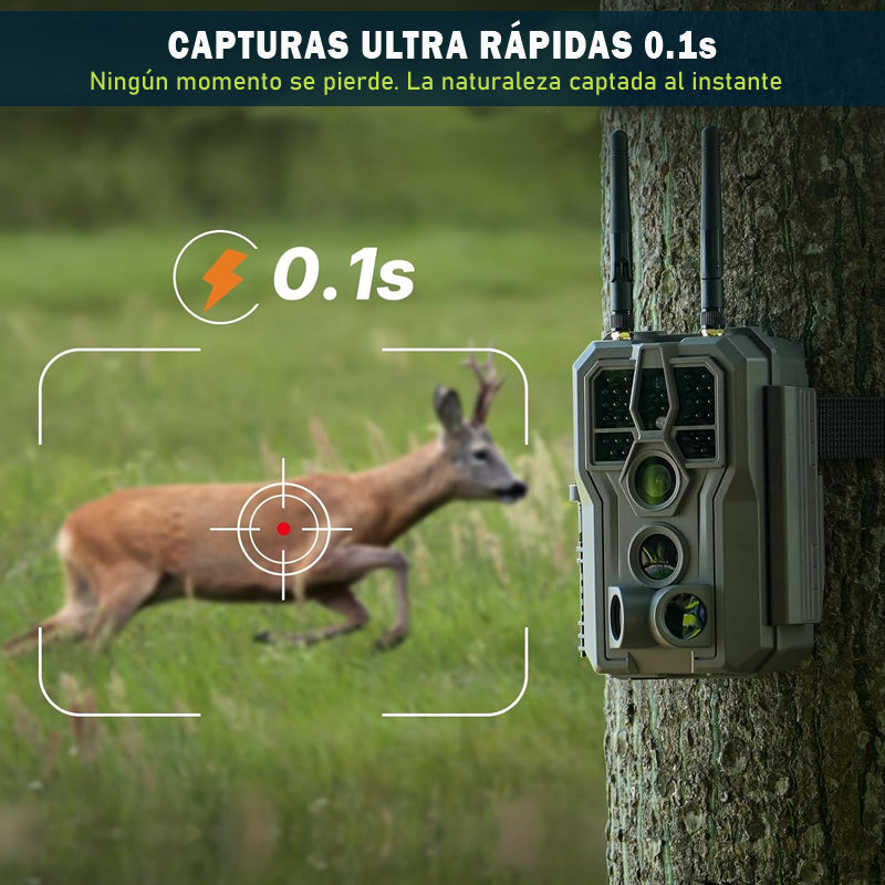 Cámara Trampa GardePro E8 2.0 Pro - 64MP - con Bateria recargable Litio 7800 mAh