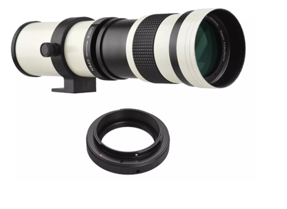 Súper Teleobjetivo Zoom Cámaras Réflex Canon 420-800 Mm Blanco-Negro