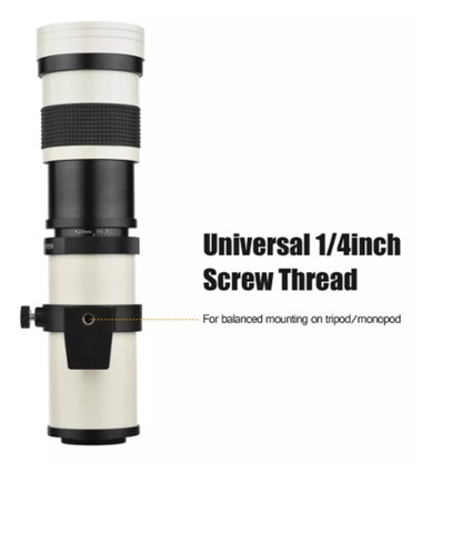 Súper Teleobjetivo Zoom Cámaras Réflex Canon 420-800 Mm Blanco-Negro