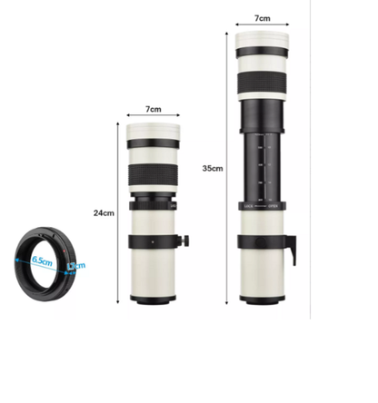 Súper Teleobjetivo Zoom Cámaras Réflex Canon 420-800 Mm Blanco-Negro