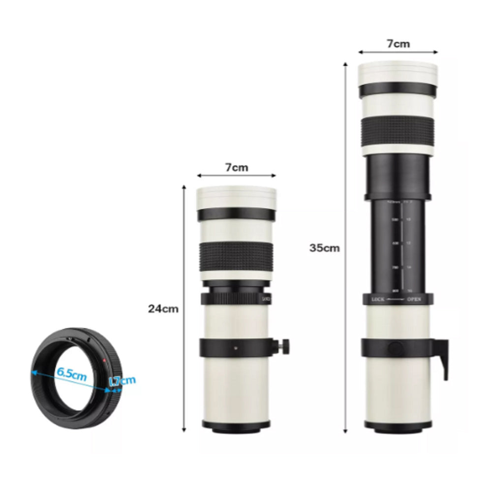 Súper Teleobjetivo Zoom - para Cámaras Réflex Canon 420-800 mm